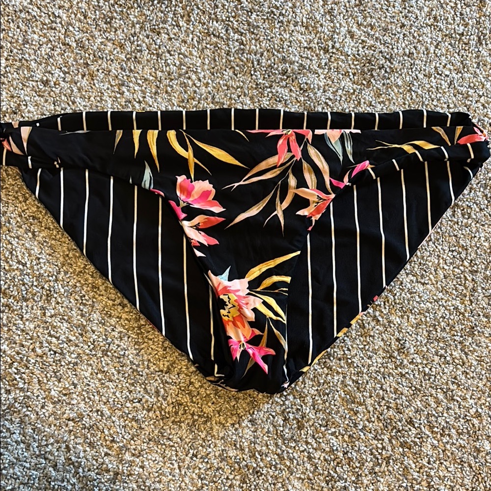Billabong Floral Striped Bikini Bottom
